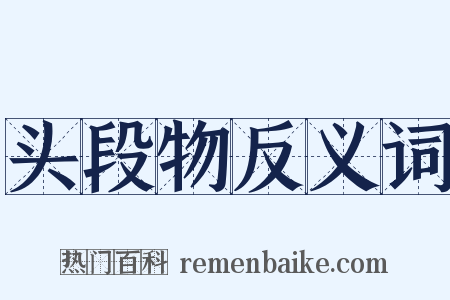 头段物反义词是什么意思的图片